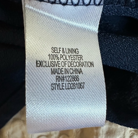 Girls Zunie Navy Blue Tulle Dress with Embroidered Accents - Picture 5 of 5